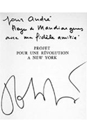 Romans à New-York Alain Robbe-Grillet, Projet pour une révolution à New York